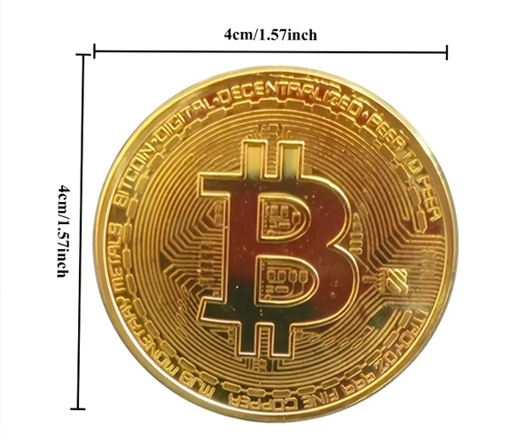 Moneda Bitcoin Dorado 2