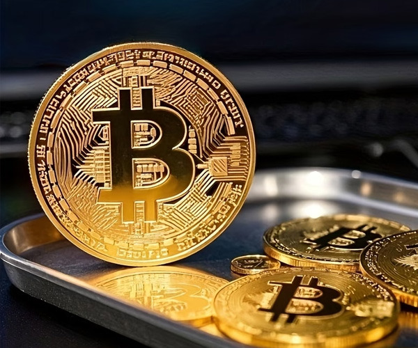 Moneda Bitcoin Dorado 4