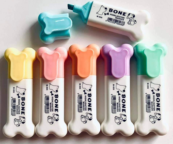 Resaltadores Huesito de Perro – Pack de 6 unidades 1