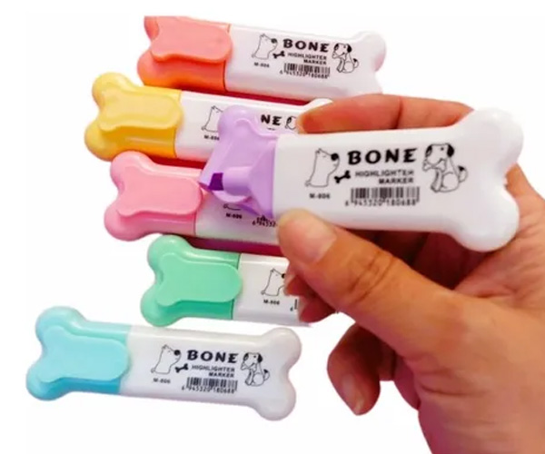 Resaltadores Huesito de Perro – Pack de 6 unidades 4