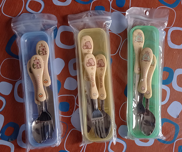 Cubierto Capibara set 3 Cuchara, Tenedor y Cuchillo 1