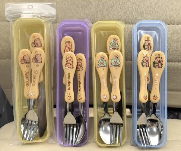 Cubierto Capibara set 3 Cuchara, Tenedor y Cuchillo 3