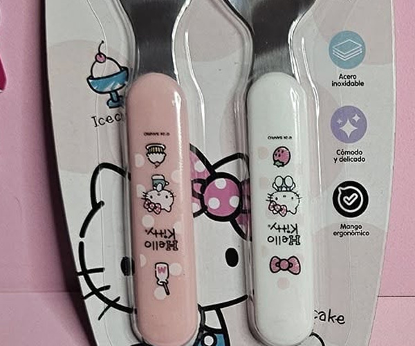 Cubierto Hello Kitty Rosado 3