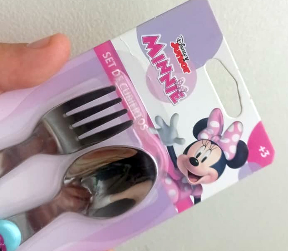 Cubierto Minnie Niño 3