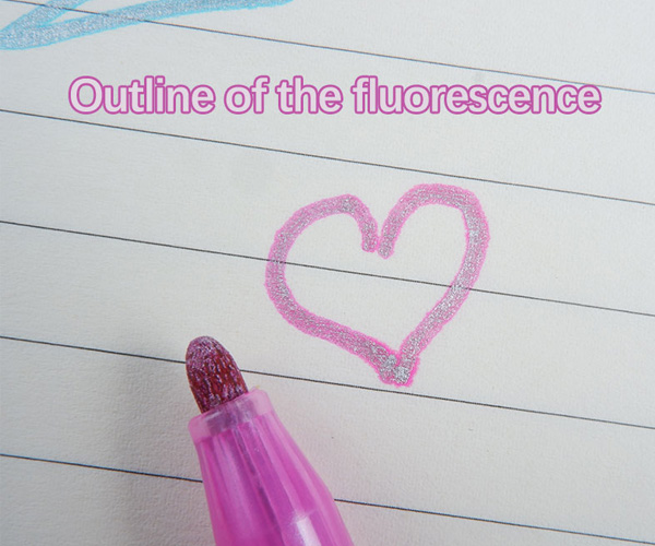 Plumones Doble Contorno Caja x 08 3