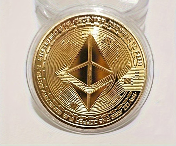 Moneda de Fantasía Ethereum Dorada 2