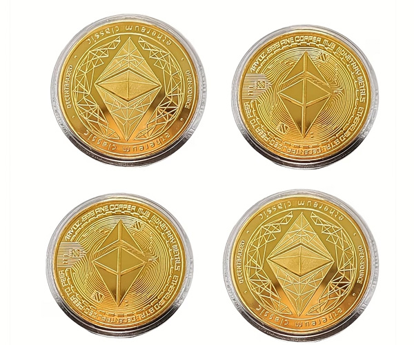 Moneda de Fantasía Ethereum Dorada 3