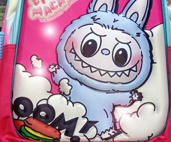 Mochila Labubu Luces Led Rosado 3