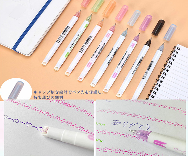 Rotuladores Figuras Caja x 08 Doble Punta Rodillo y Plumón 3