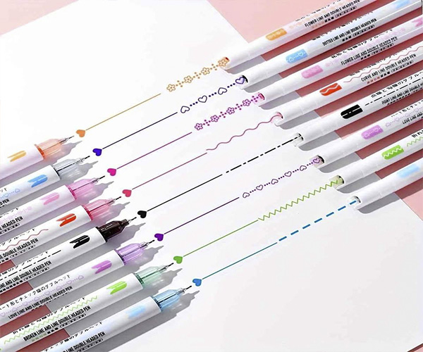 Rotuladores Figuras Caja x 08 Doble Punta Rodillo y Plumón 4