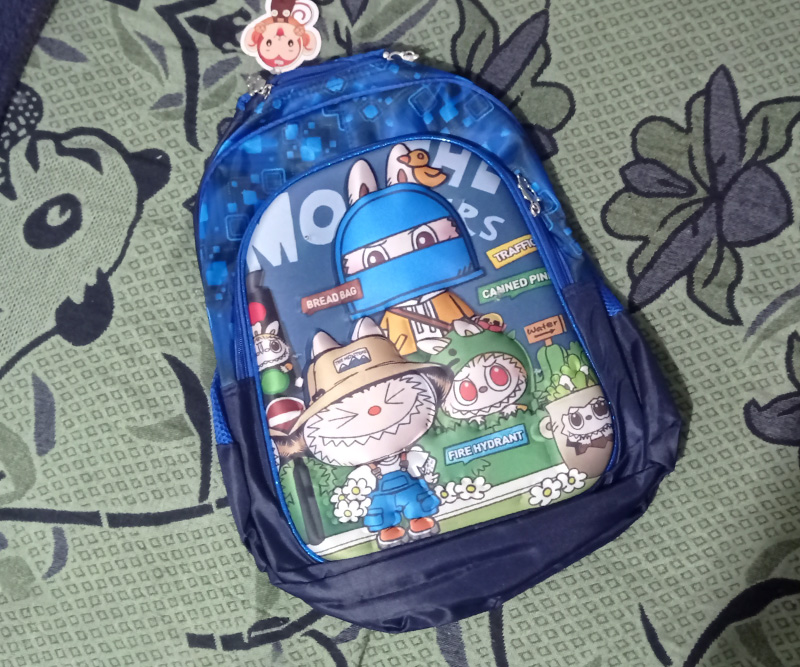 Mochila Labubu Luces Led Azul