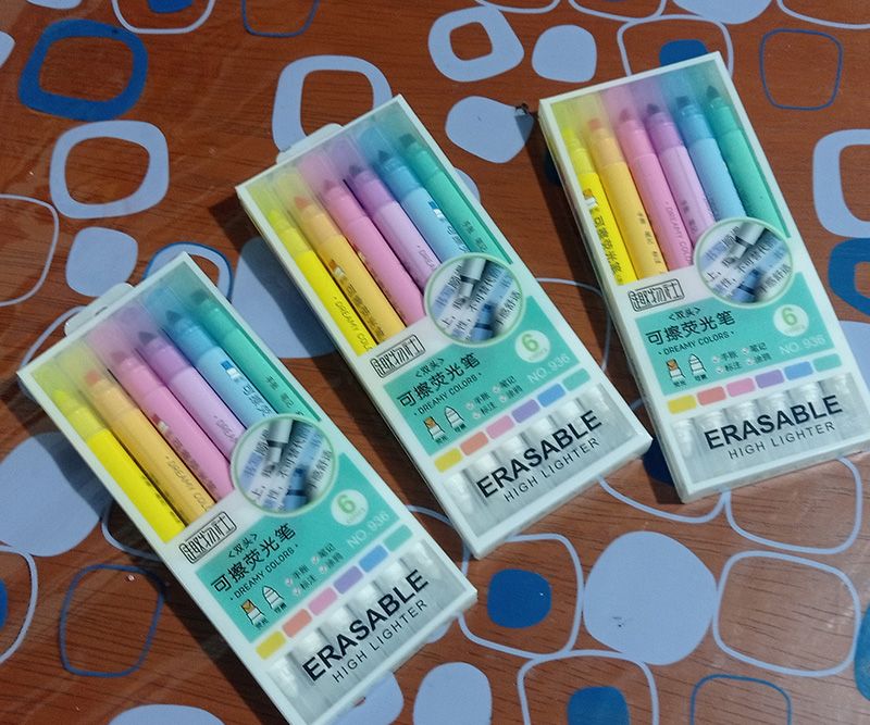 Resaltadores Borrables Caja x 6