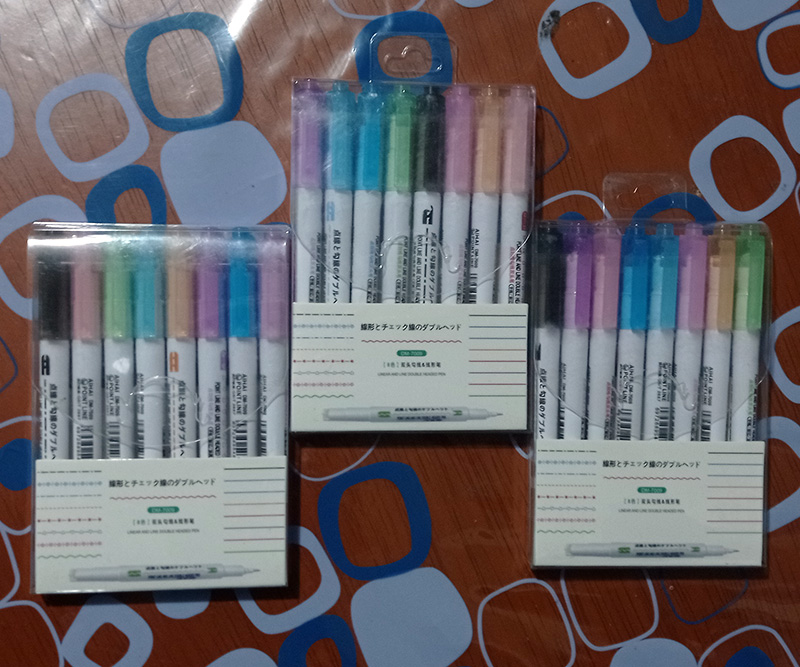 Rotuladores Figuras Caja x 08 Doble Punta Rodillo y Plumón